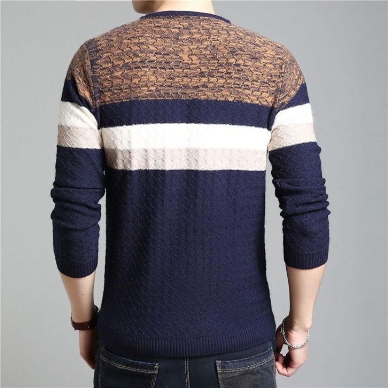 O Neck Striped Pullover