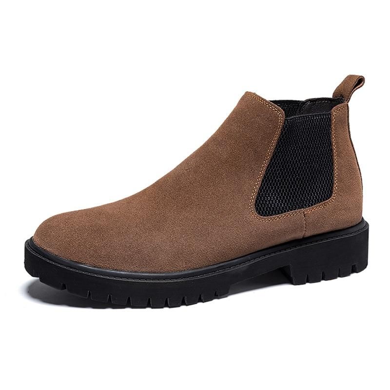 Chelsea Boots Semišové Kůže