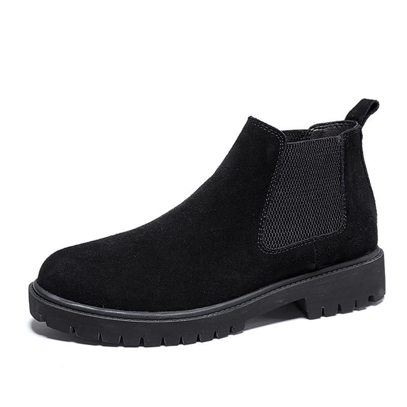 Chelsea Boots Semišové Kůže