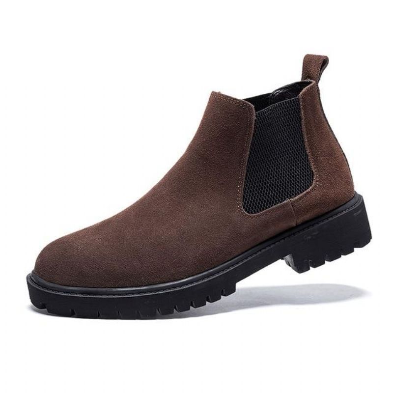 Chelsea Boots Semišové Kůže