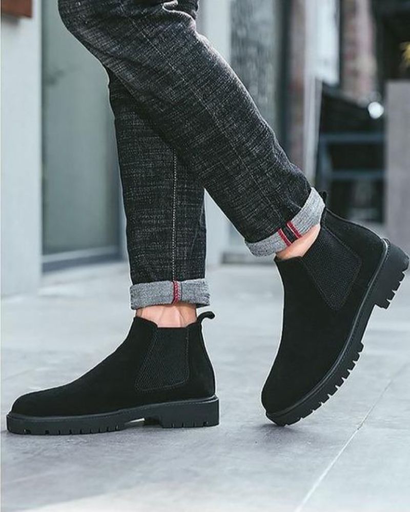 Chelsea Boots Semišové Kůže