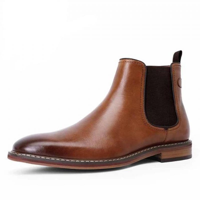 Pánské Kotníkové Boty Martin Chelsea Boots Z Lýtkové Kůže