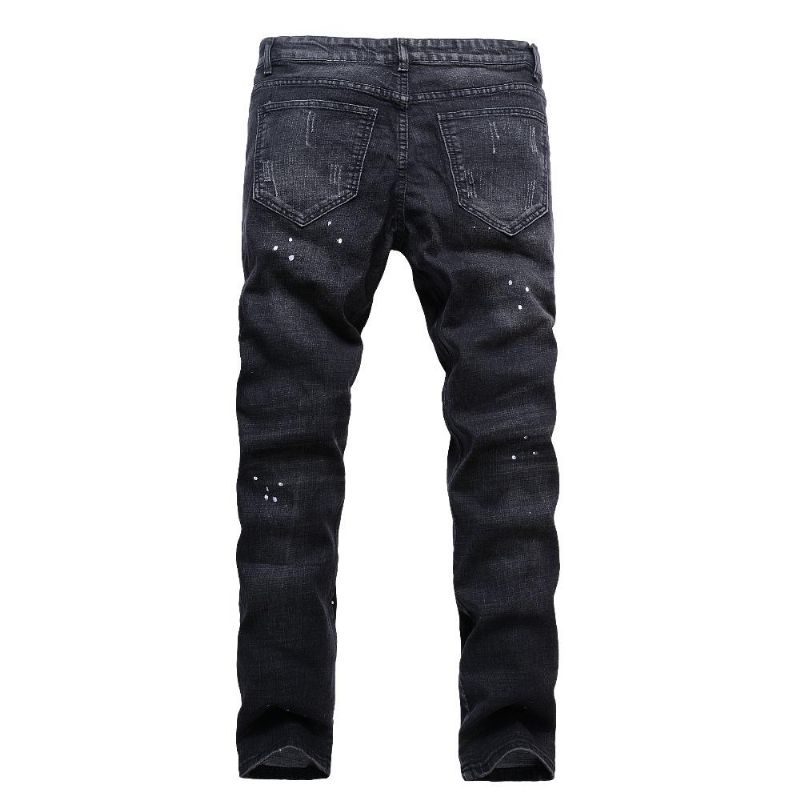 Denim Distressed Black Jeans