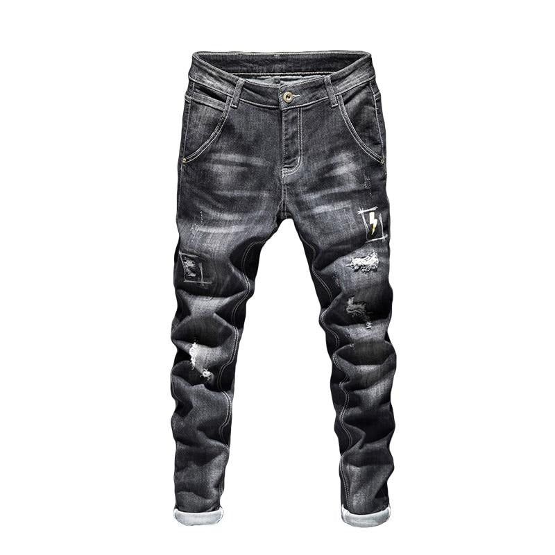 Džíny Slim Fit Distressed Streetwear