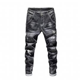 Džíny Slim Fit Distressed Streetwear