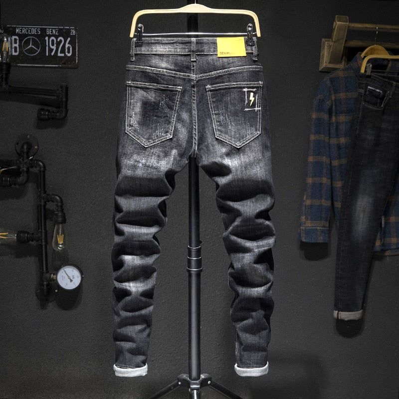 Džíny Slim Fit Distressed Streetwear