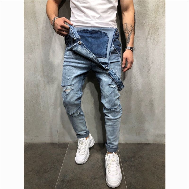 High Street Trendy Denim Overal