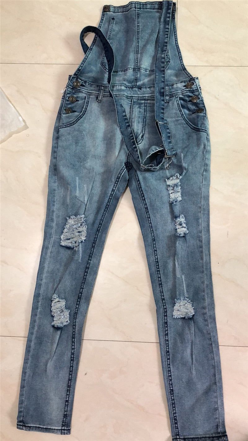 High Street Trendy Denim Overal