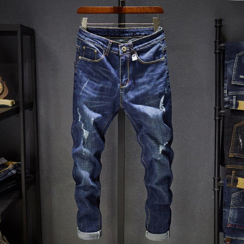 High Street Zničené Rip Jeans