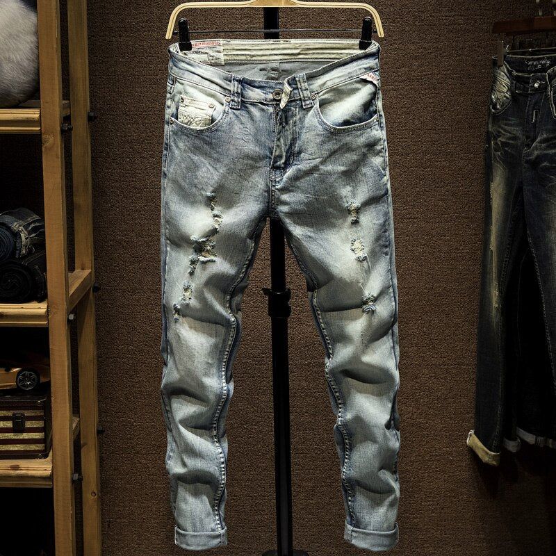 Ripped Distressed Streetwear Jeans