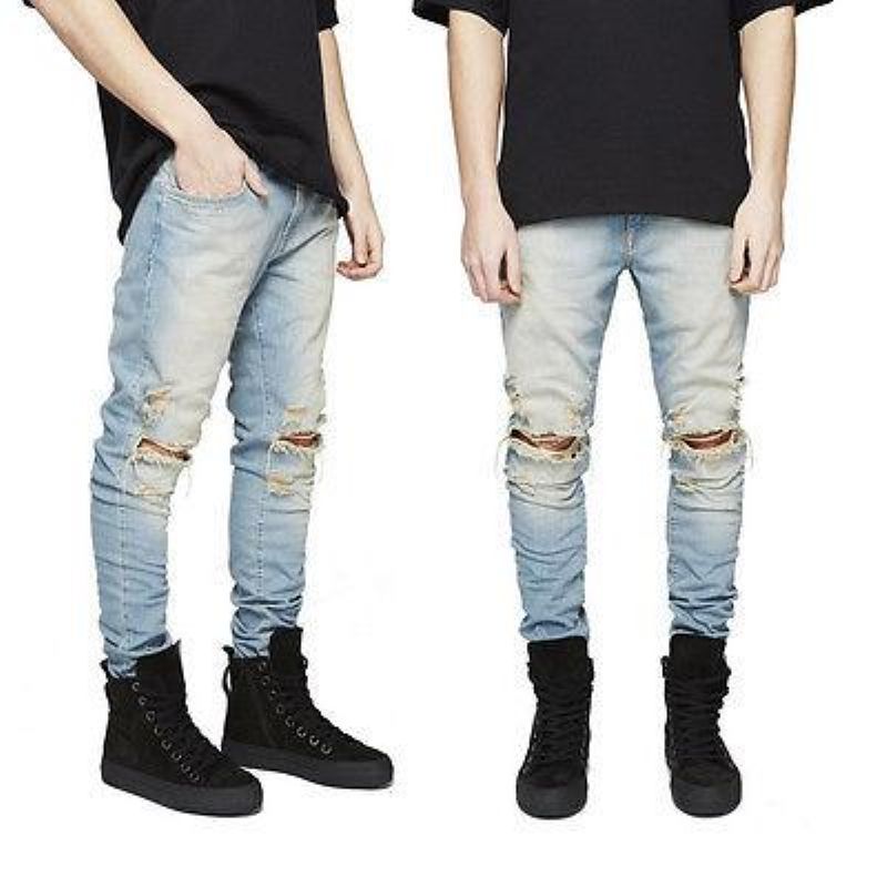 Roztrhané Skinny Biker Destroyed Jeans