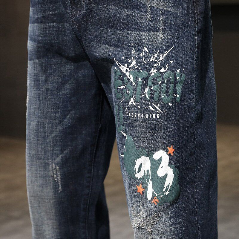 Streetwear Stretch Baggy Denim Jeans