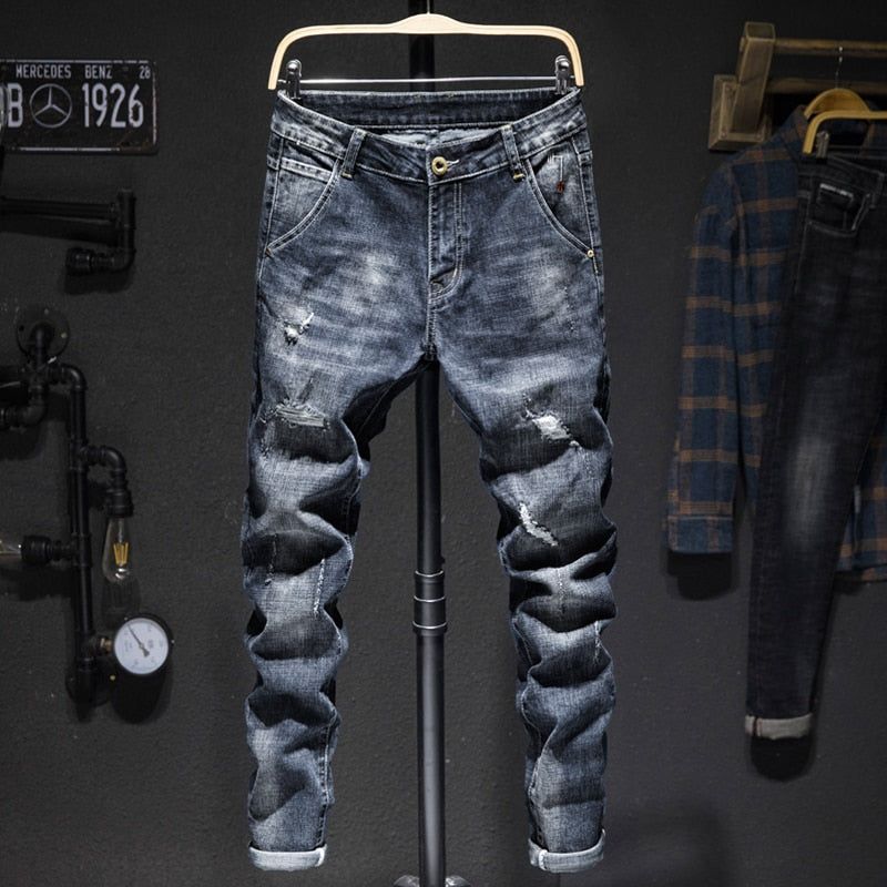 Strečové Džíny Slim Fit Distressed