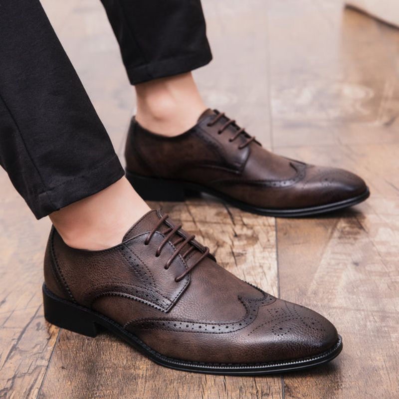 Pánské Retro Brogue Business Oxford Boty