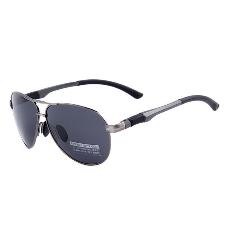 Black And Grey Aviator Sluneční Brýle