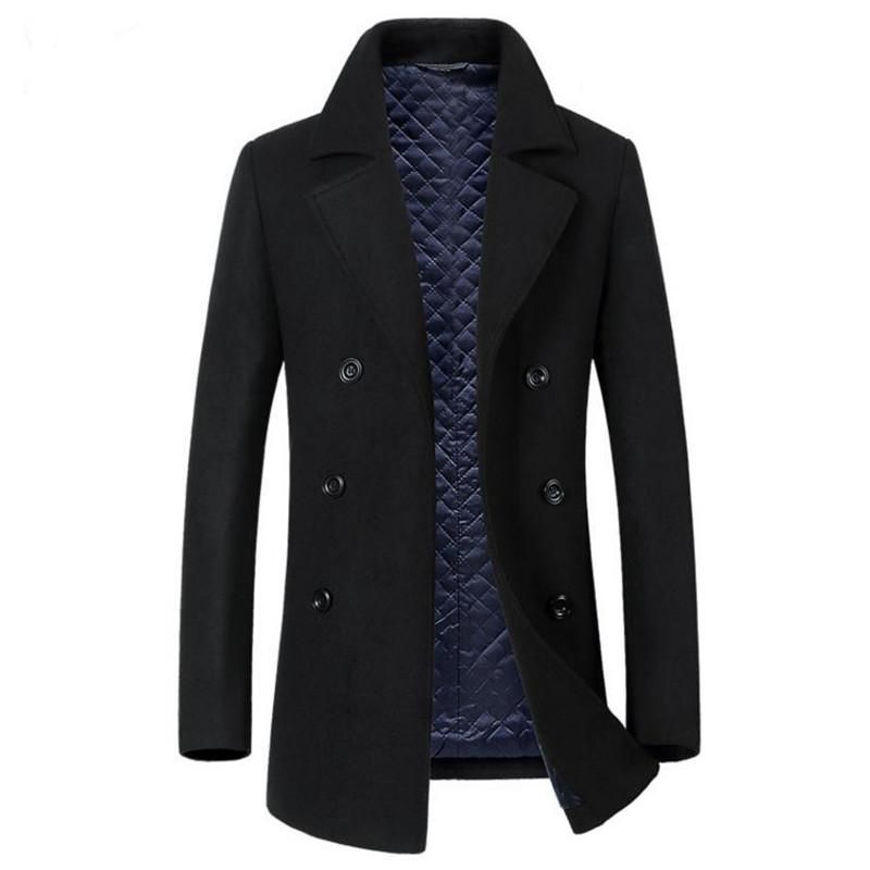 Slim Long Section Business Overcoat