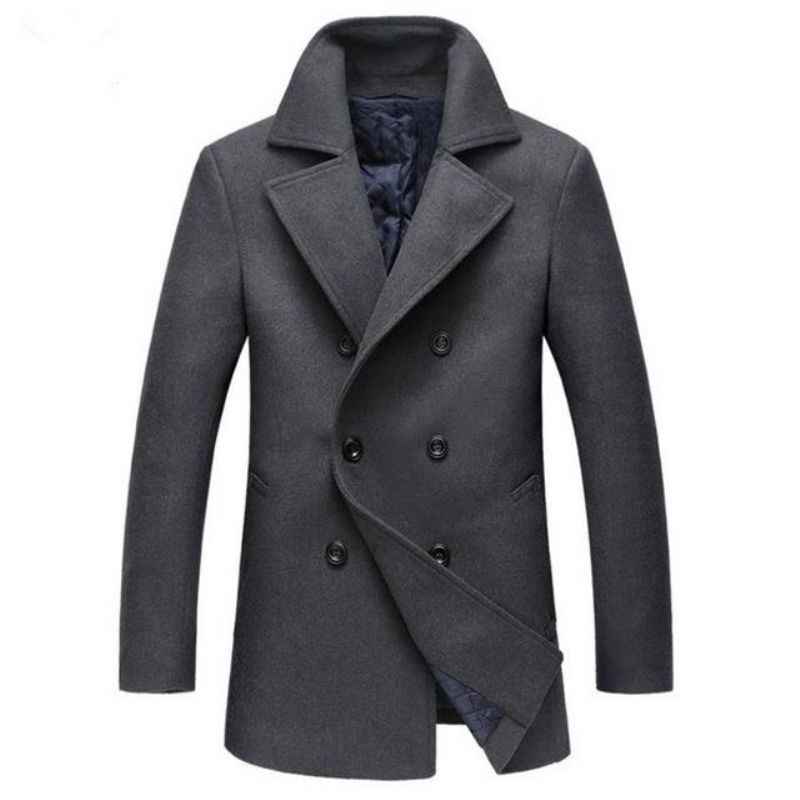 Slim Long Section Business Overcoat