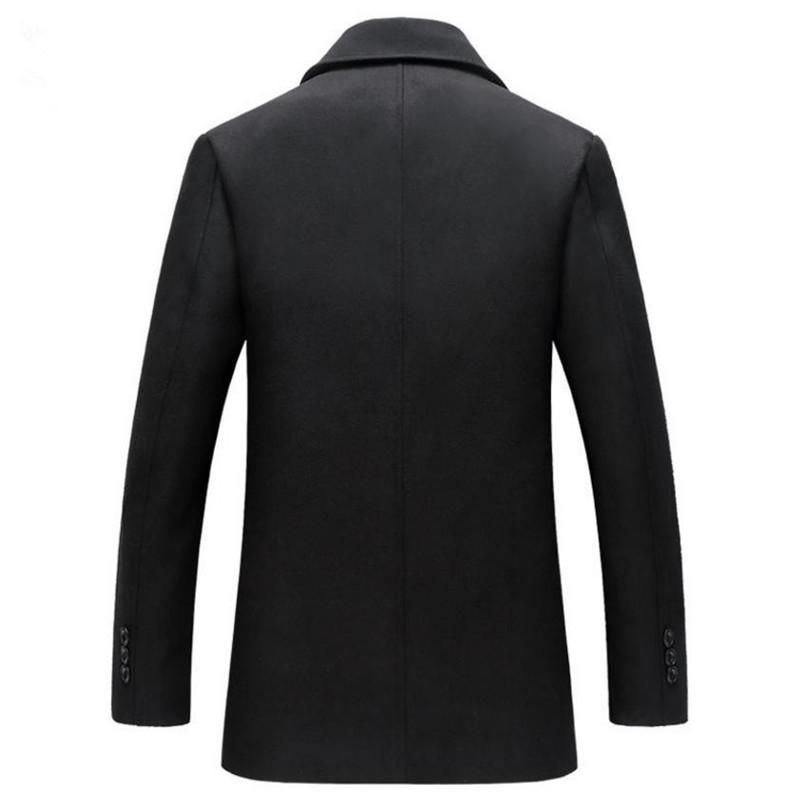 Slim Long Section Business Overcoat