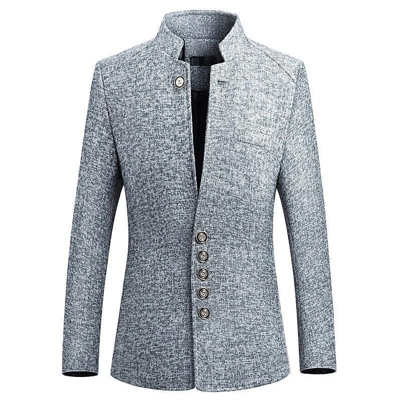 Anglický Styl Business Stand Collar Blazer