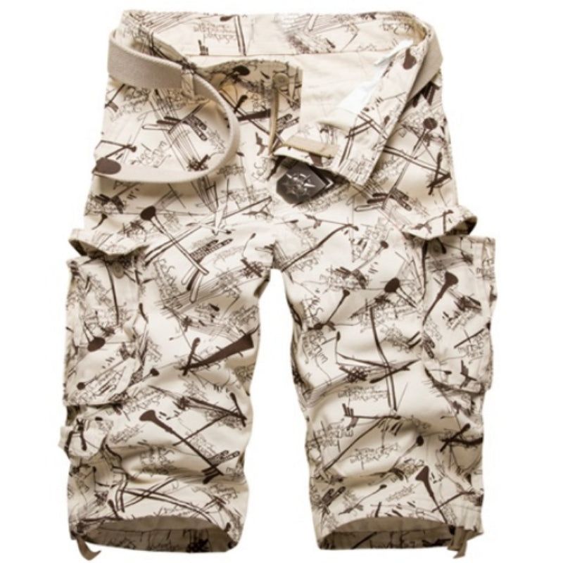 Cotton Camouflage Cargo Šortky