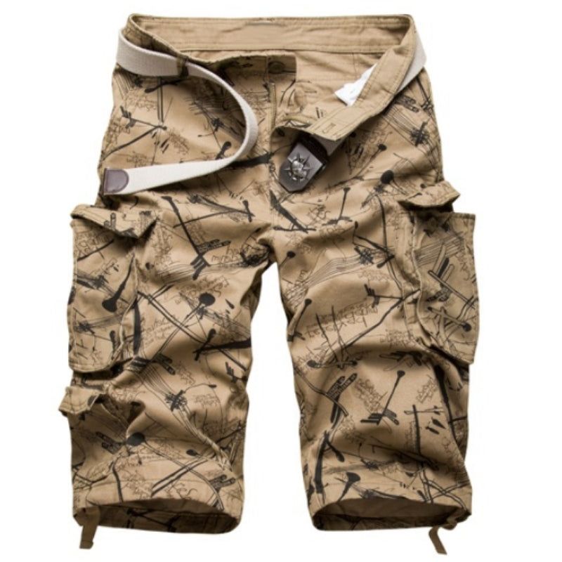 Cotton Camouflage Cargo Šortky