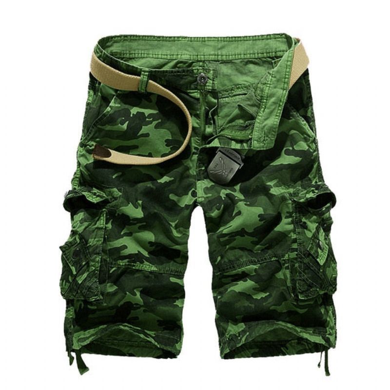 Cotton Camouflage Cargo Šortky