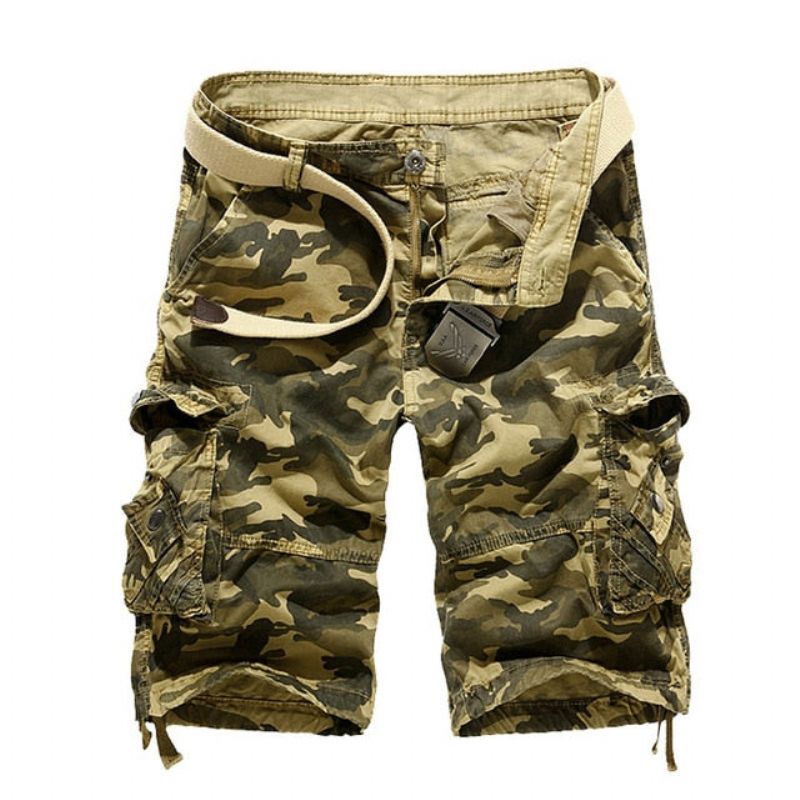 Cotton Camouflage Cargo Šortky