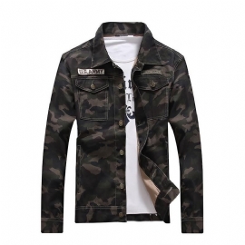 Denim Camouflage Windbreaker Outerwear Jacket