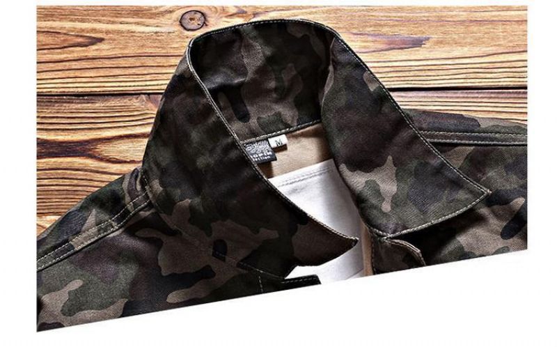 Denim Camouflage Windbreaker Outerwear Jacket