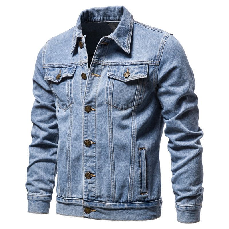 Džínová Klopa Single Breasted Jeans Jacket