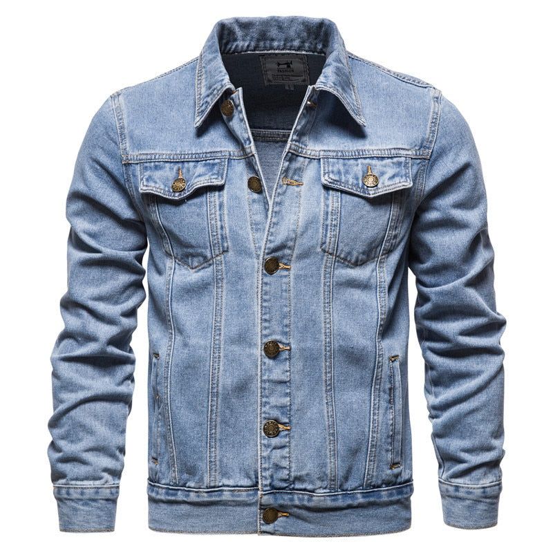 Džínová Klopa Single Breasted Jeans Jacket