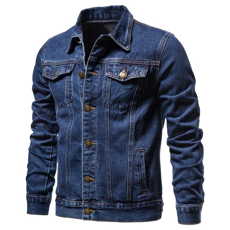 Džínová Klopa Single Breasted Jeans Jacket