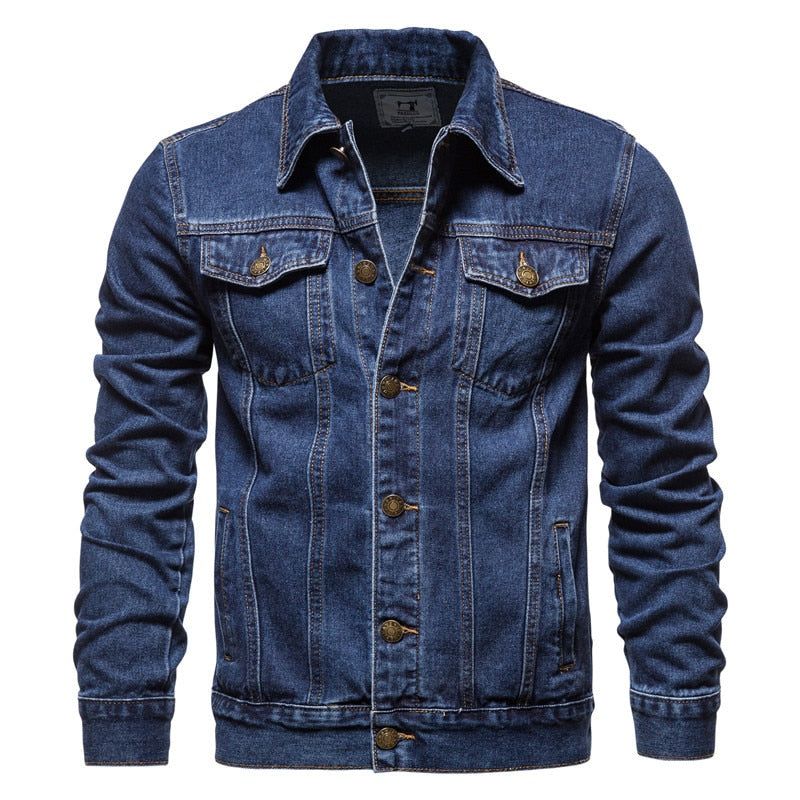 Džínová Klopa Single Breasted Jeans Jacket