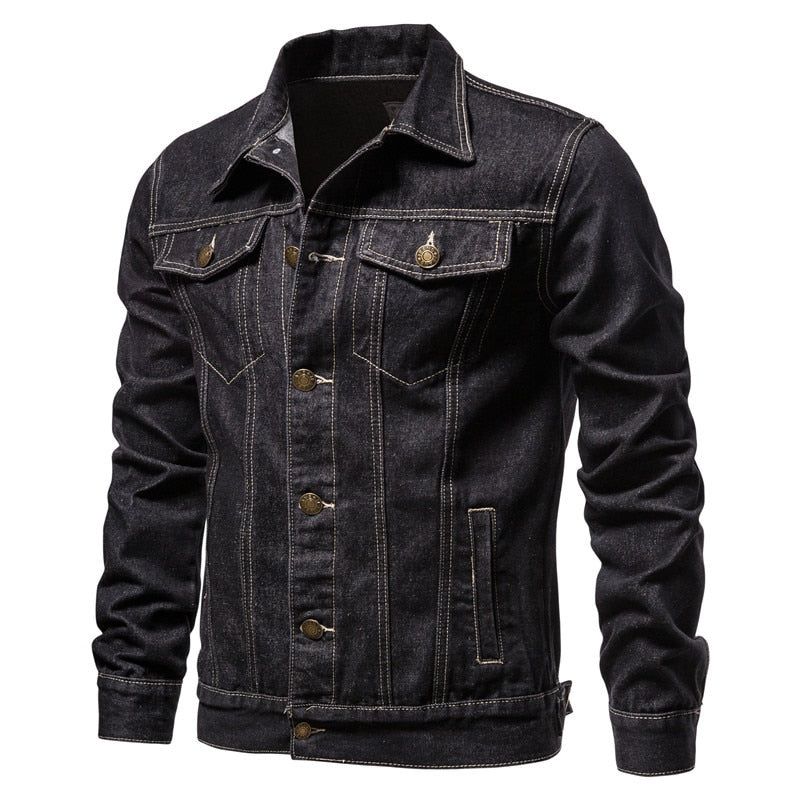 Džínová Klopa Single Breasted Jeans Jacket