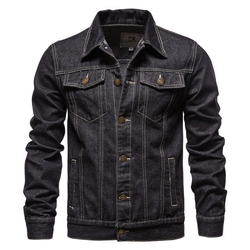 Džínová Klopa Single Breasted Jeans Jacket