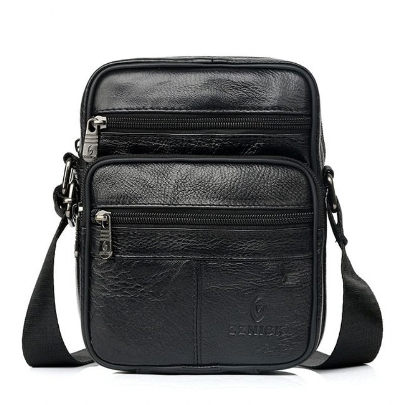 Pánská Kabelka Crossbody Z Pravé Kůže