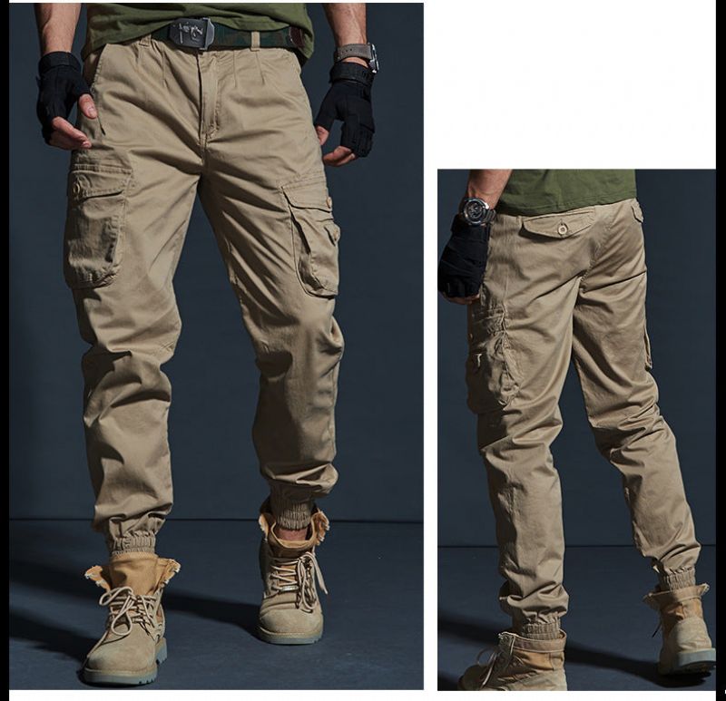 Kalhoty Cargo Military Styl Elasticity