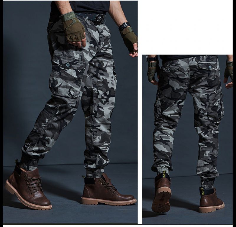 Kalhoty Cargo Military Styl Elasticity