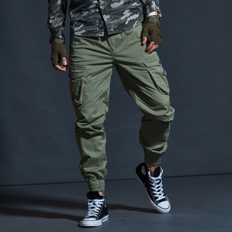 Kalhoty Cargo Military Styl Elasticity