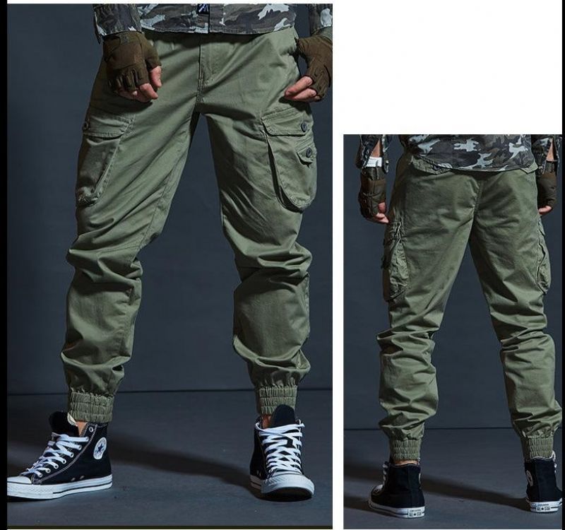 Kalhoty Cargo Military Styl Elasticity