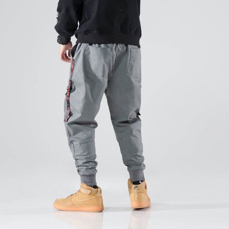 Streetwear Boční Kapsy Stripe Joggers