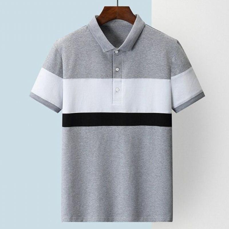 Patchwork O Neck Letní Polo