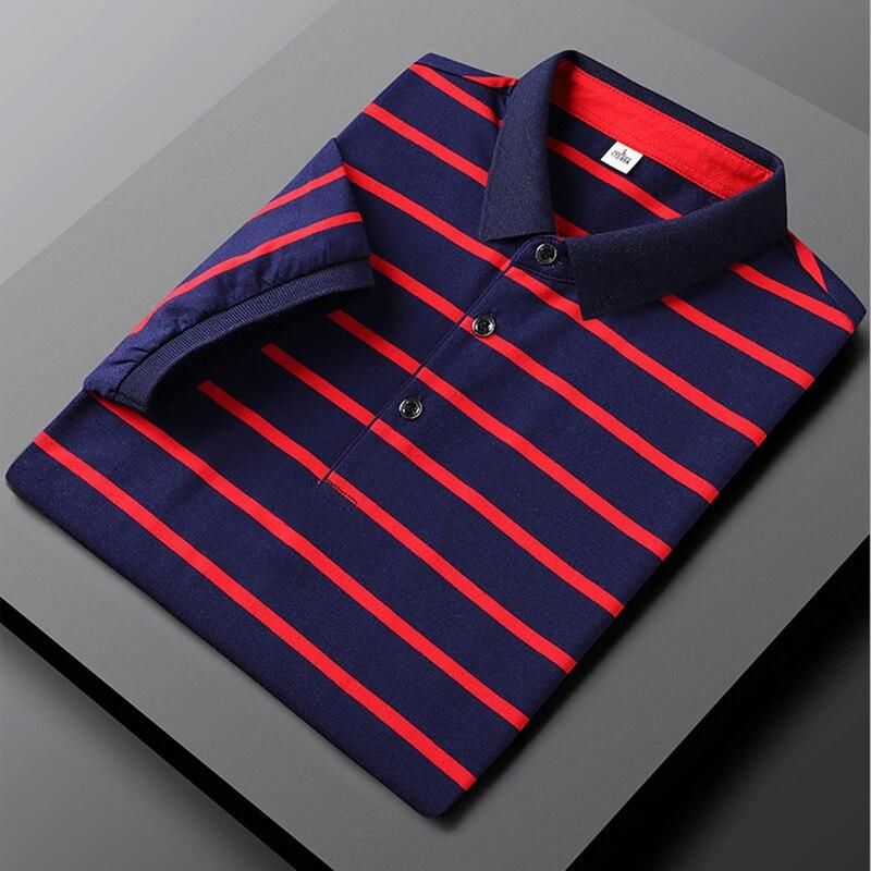 Pruhované Polo Tričko Slim Fit