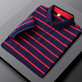 Pruhované Polo Tričko Slim Fit