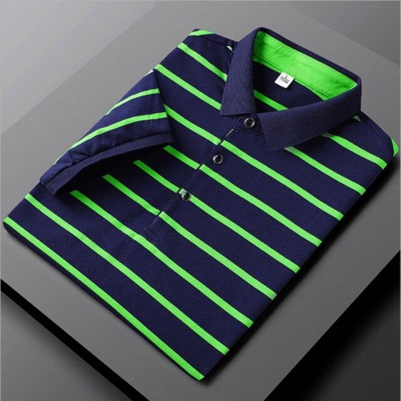 Pruhované Polo Tričko Slim Fit